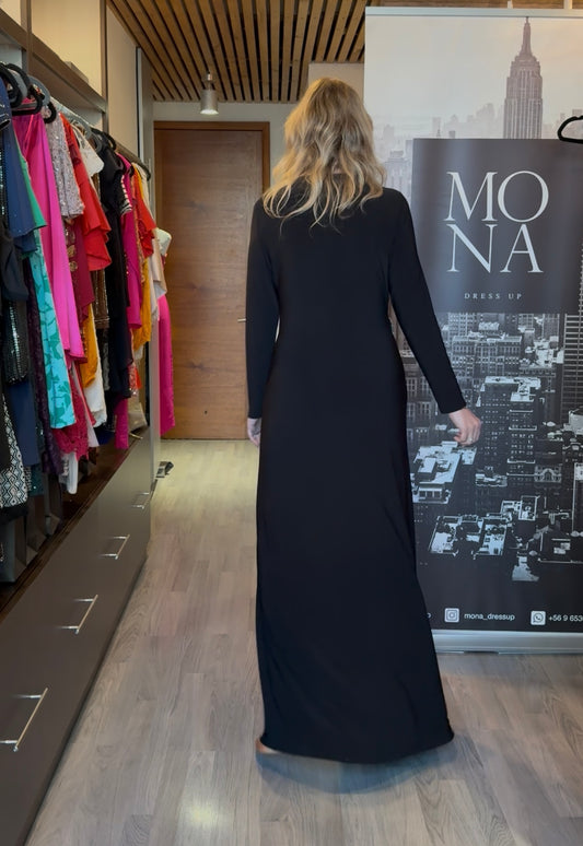 VESTIDO LARGO FRANCESCA NEGRO