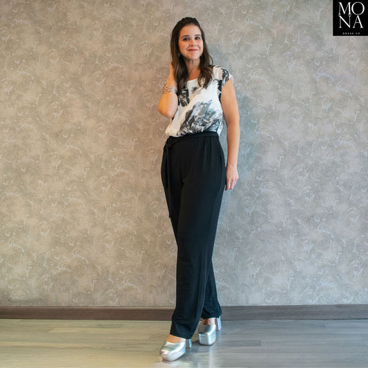 ENTERITO LARGO ISIDORA BLANCO Y NEGRO