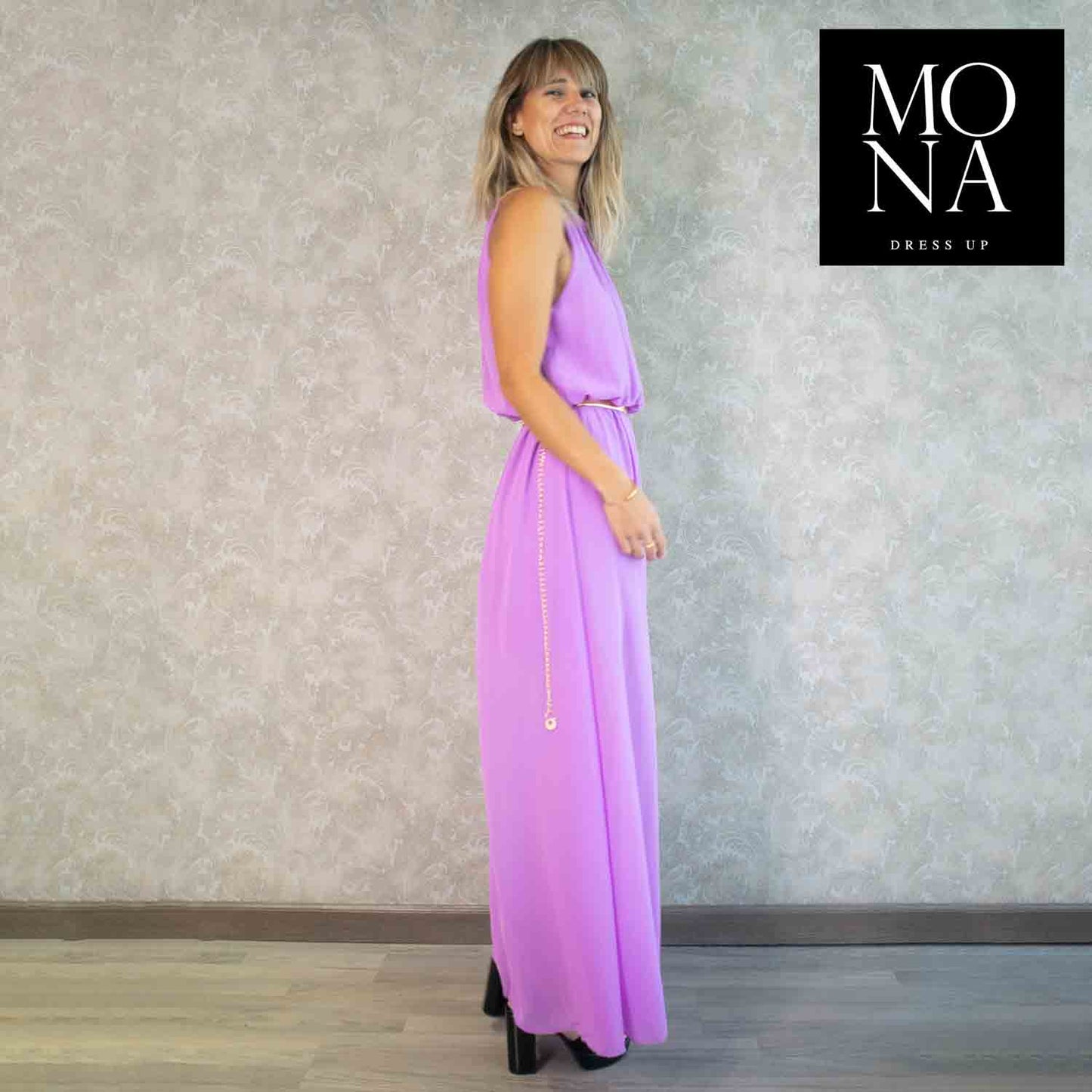 VESTIDO LARGO CLOE LILA