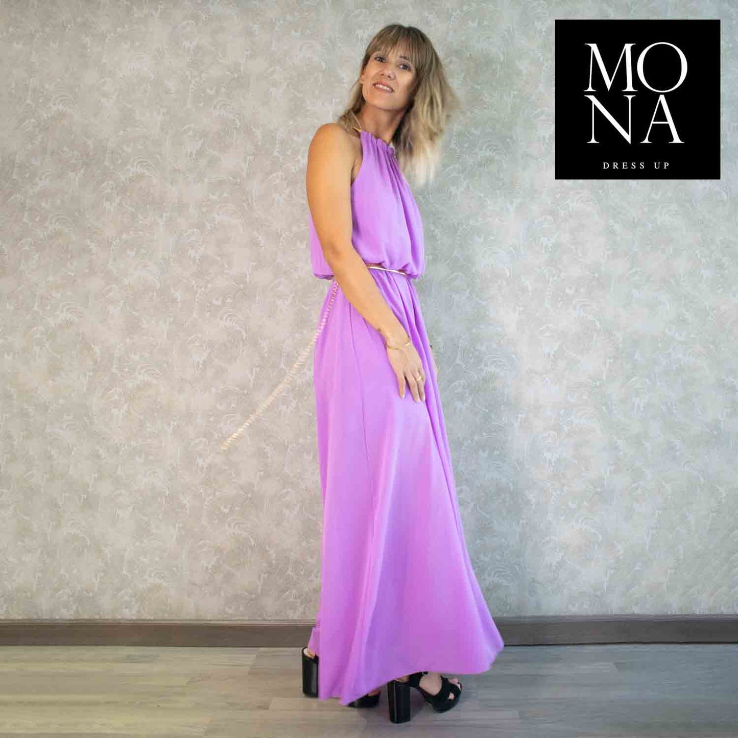 VESTIDO LARGO CLOE LILA