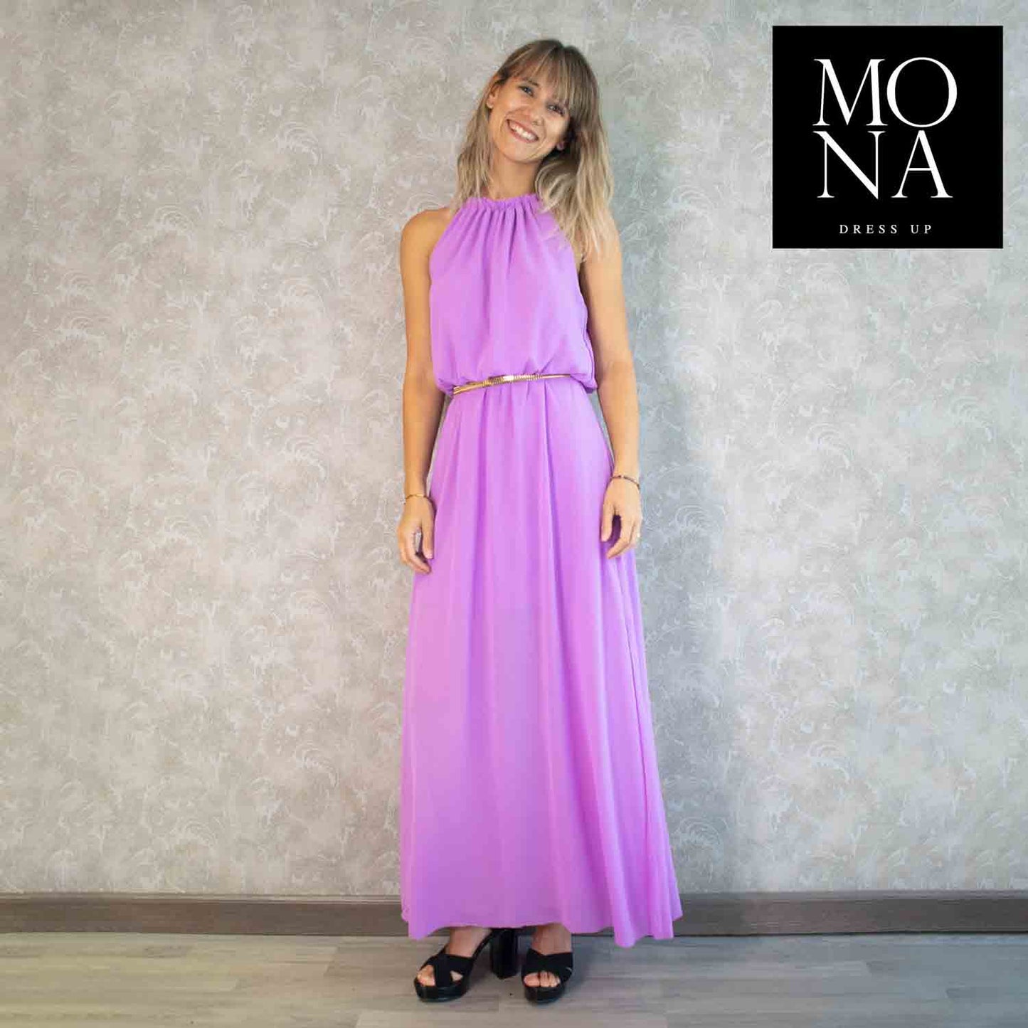 VESTIDO LARGO CLOE LILA