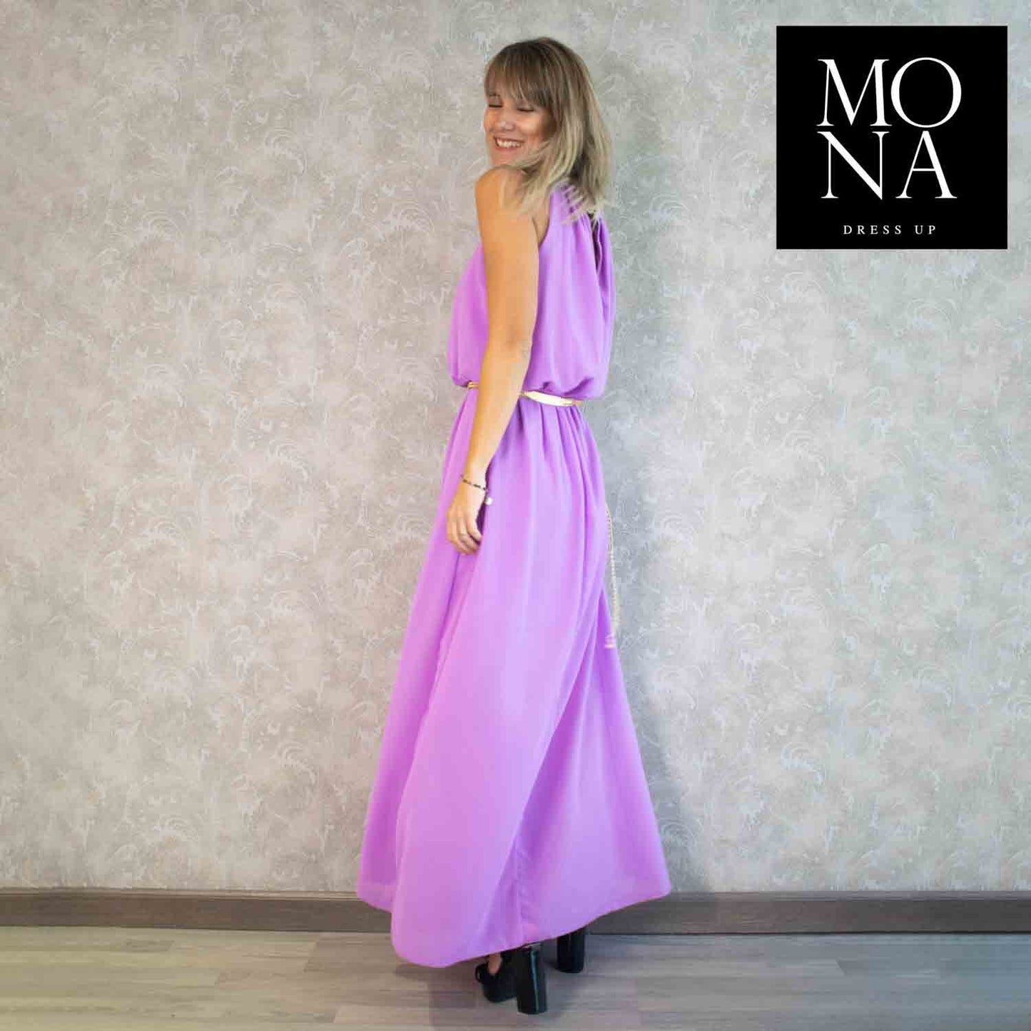 VESTIDO LARGO CLOE LILA