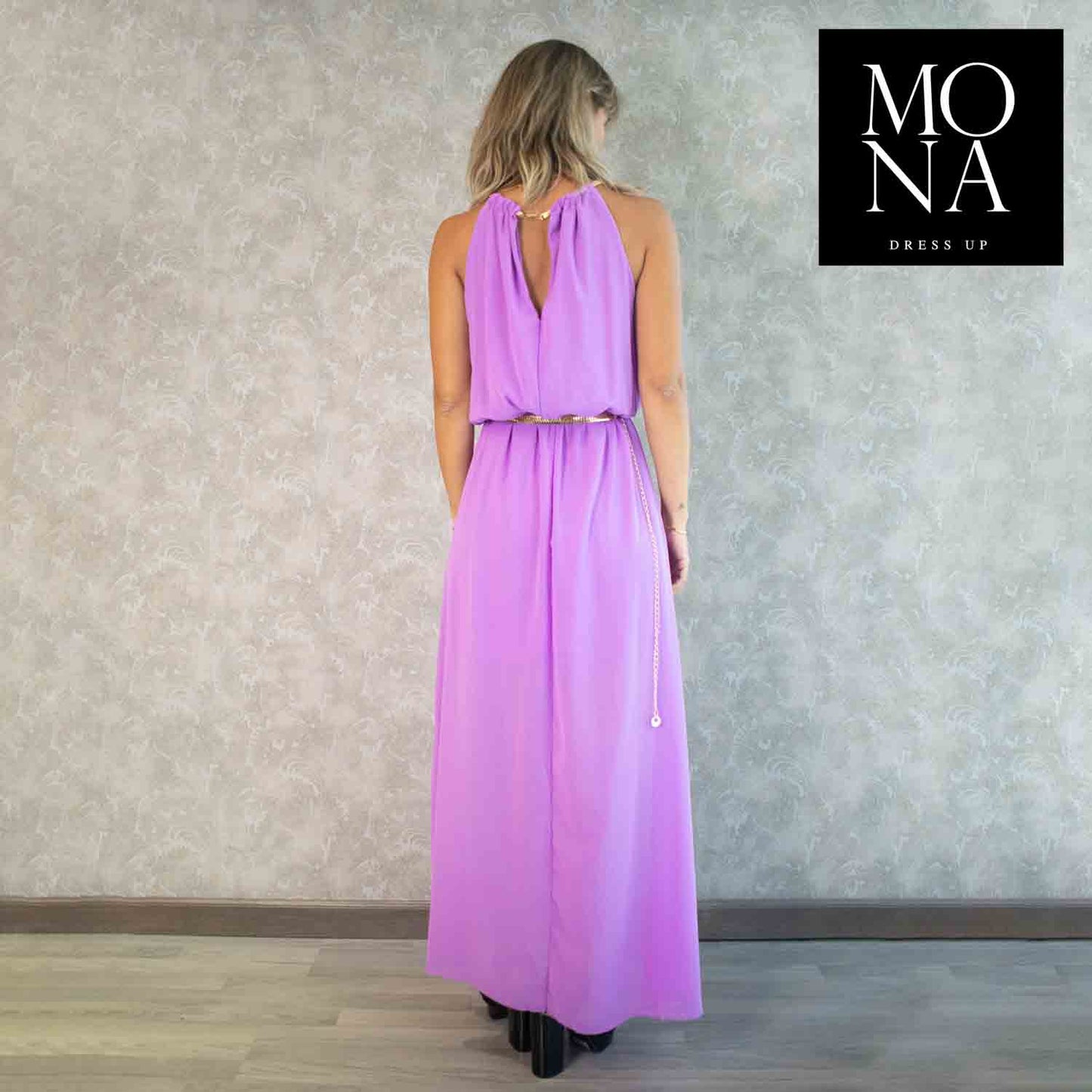 VESTIDO LARGO CLOE LILA