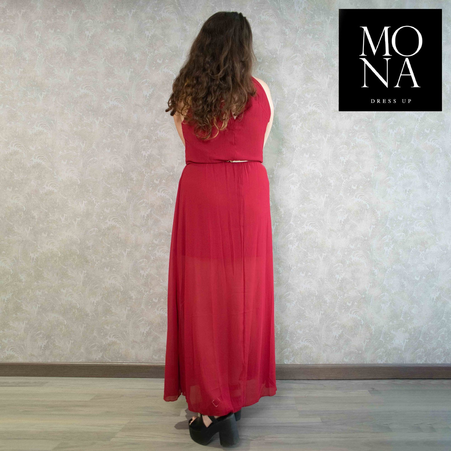 VESTIDO LARGO CLOE BURDEO