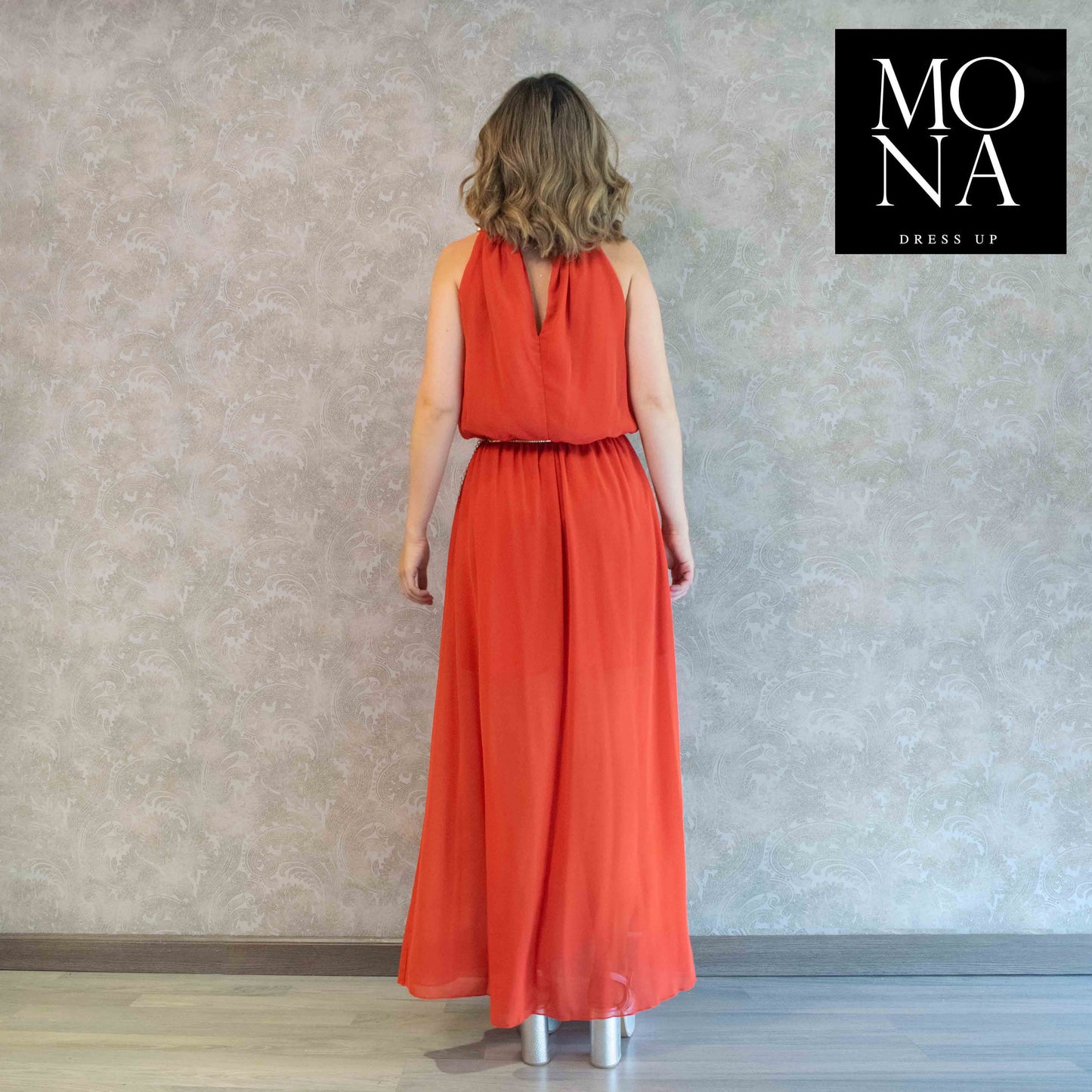 VESTIDO LARGO CLOE ROJO