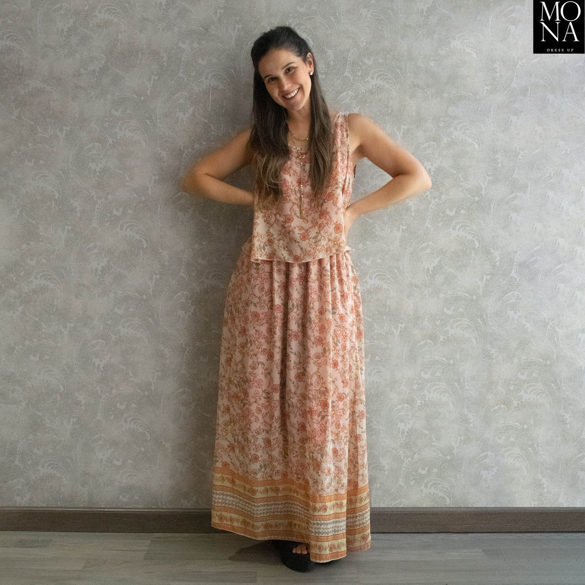 Vestido largo Giulia multicolor estilo boho chic