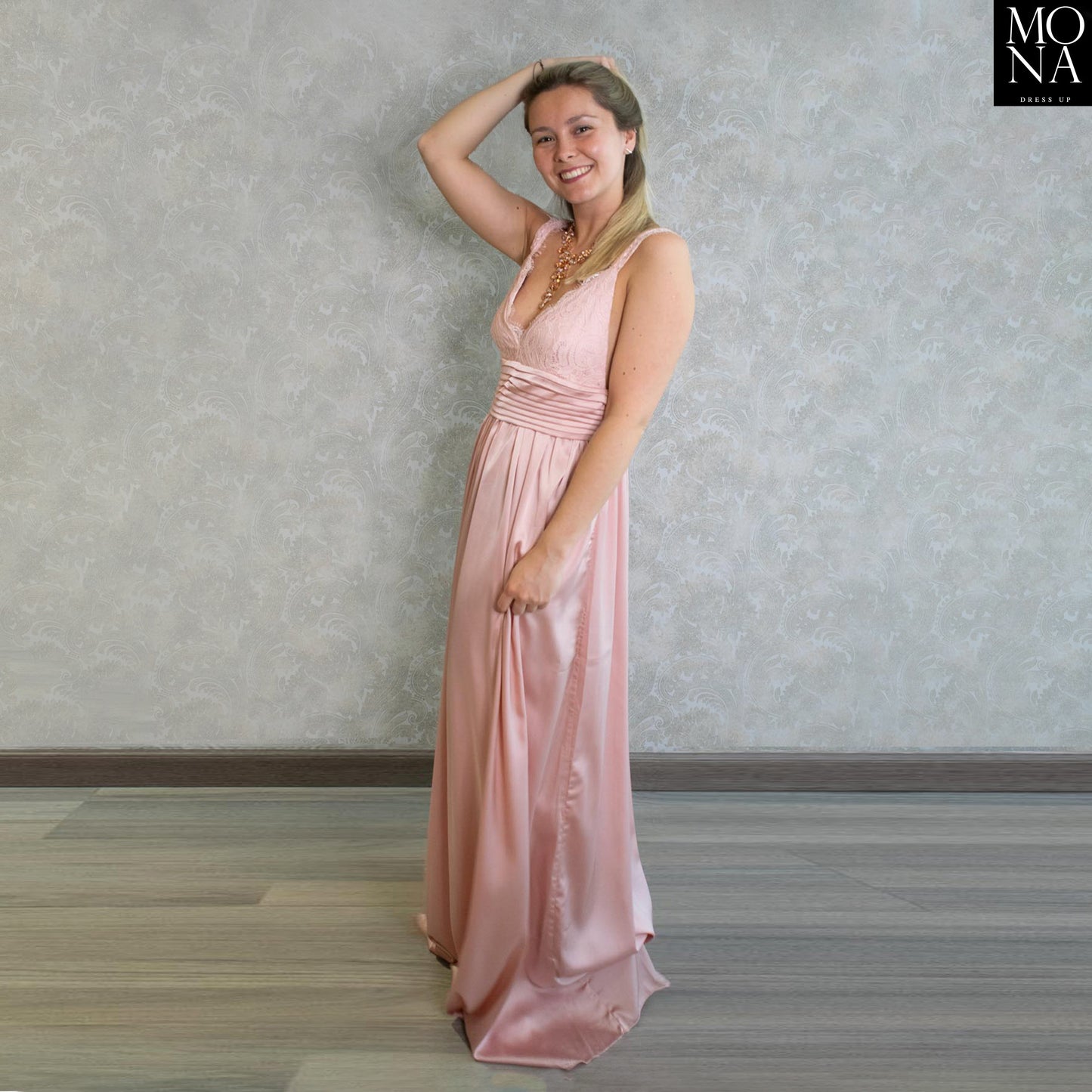 VESTIDO LARGO NOELIA ROSA