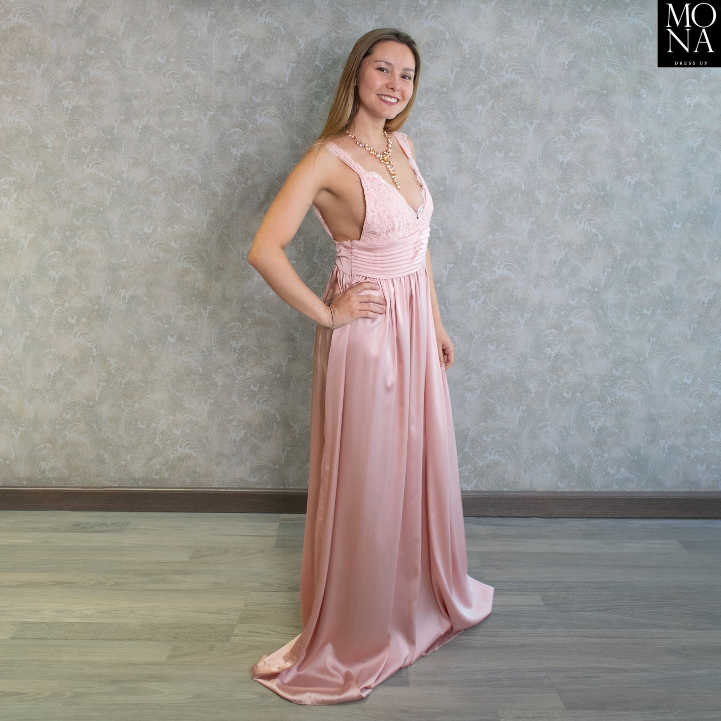 VESTIDO LARGO NOELIA ROSA