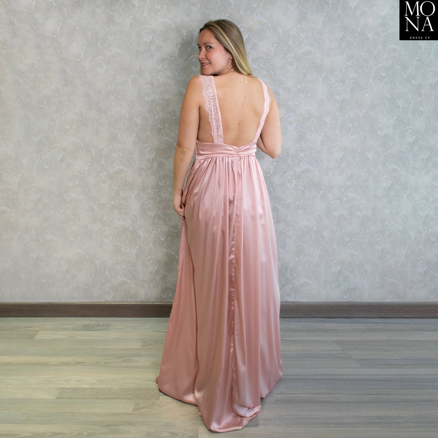 VESTIDO LARGO NOELIA ROSA