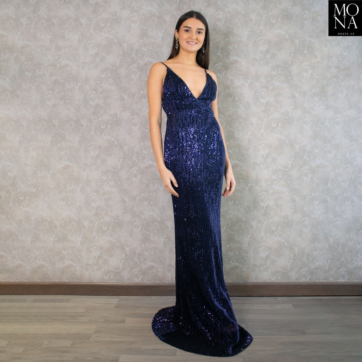 VESTIDO LARGO GABRIELA AZUL