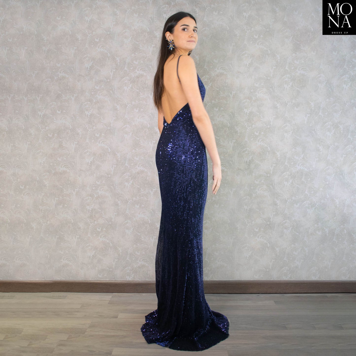 VESTIDO LARGO GABRIELA AZUL