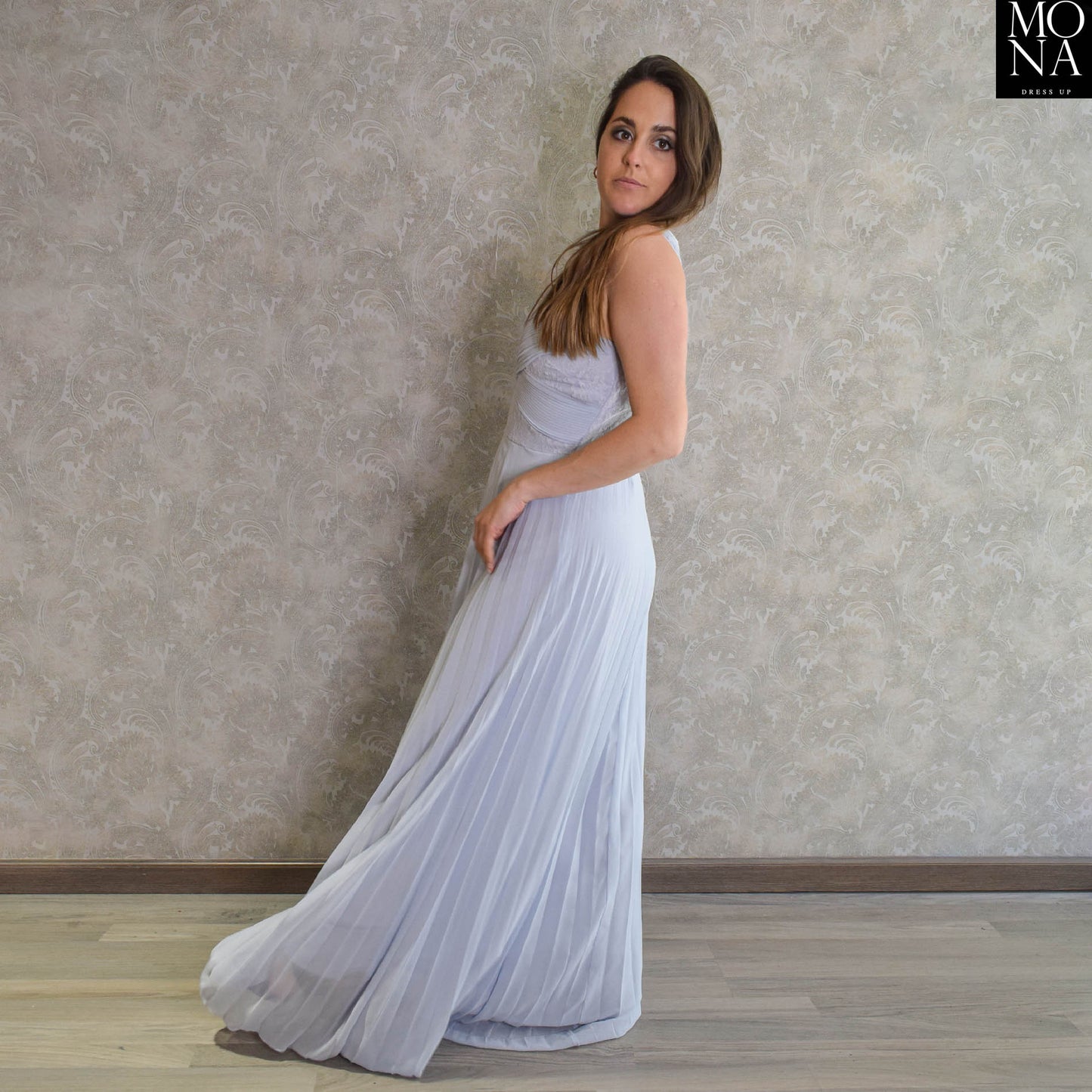 VESTIDO LARGO DANA AZUL CIELO