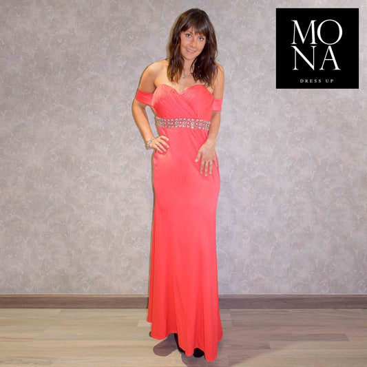 VESTIDO LARGO MARISOL SALMÓN