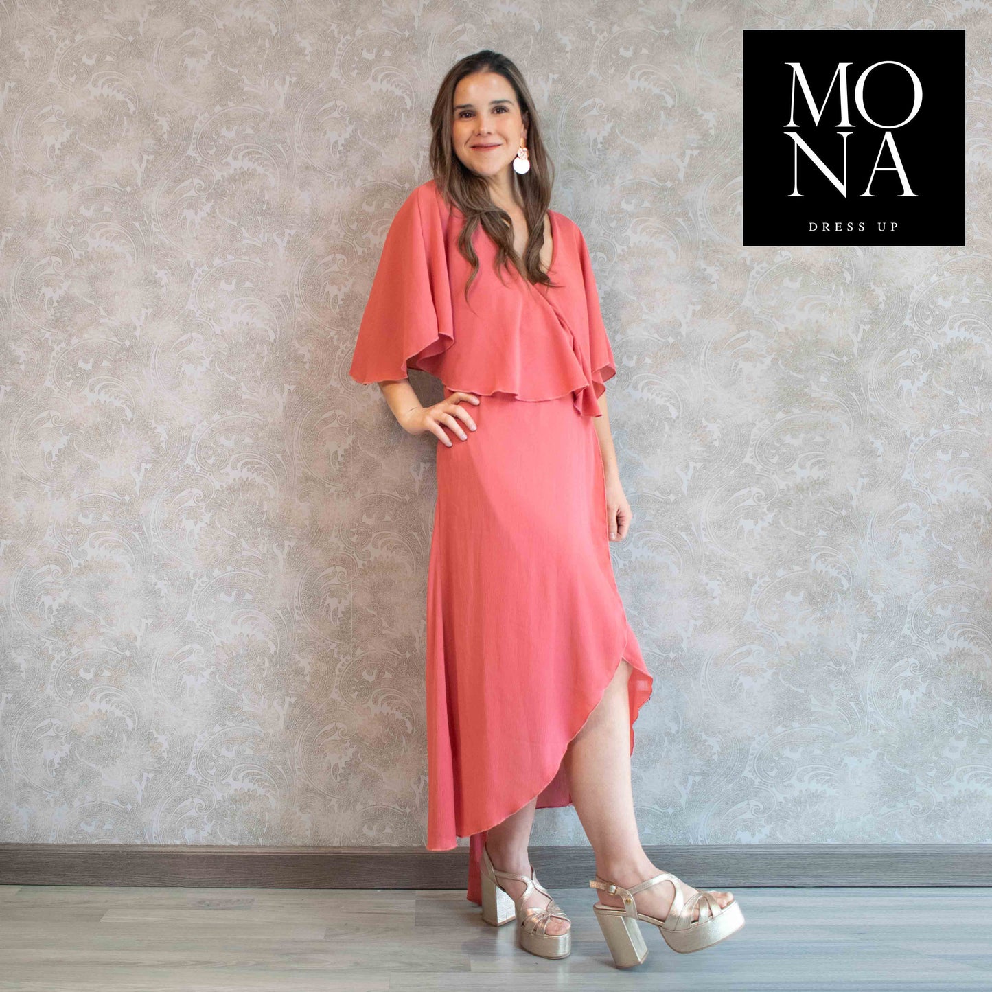 VESTIDO MIDI GIORGIA SALMÓN