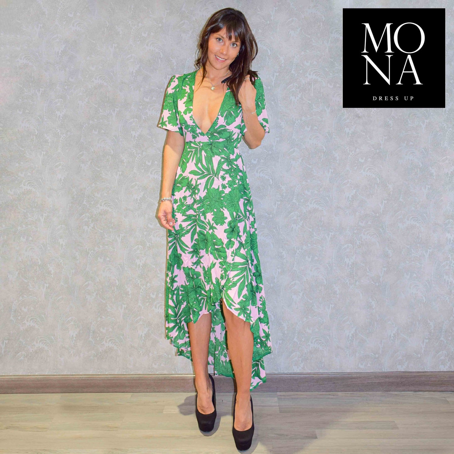 VESTIDO LARGO CARMEN VERDE