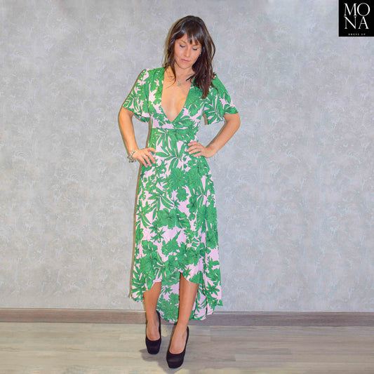 VESTIDO LARGO CARMEN VERDE