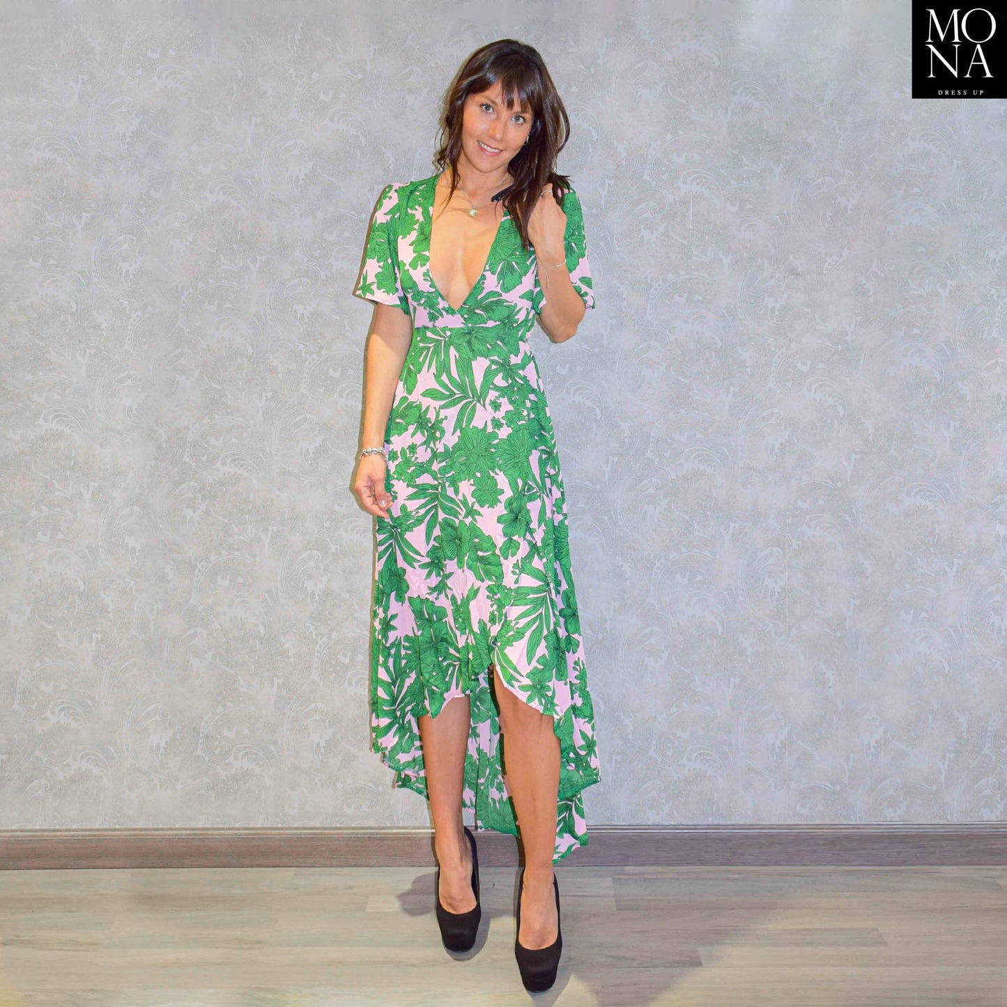 VESTIDO LARGO CARMEN VERDE
