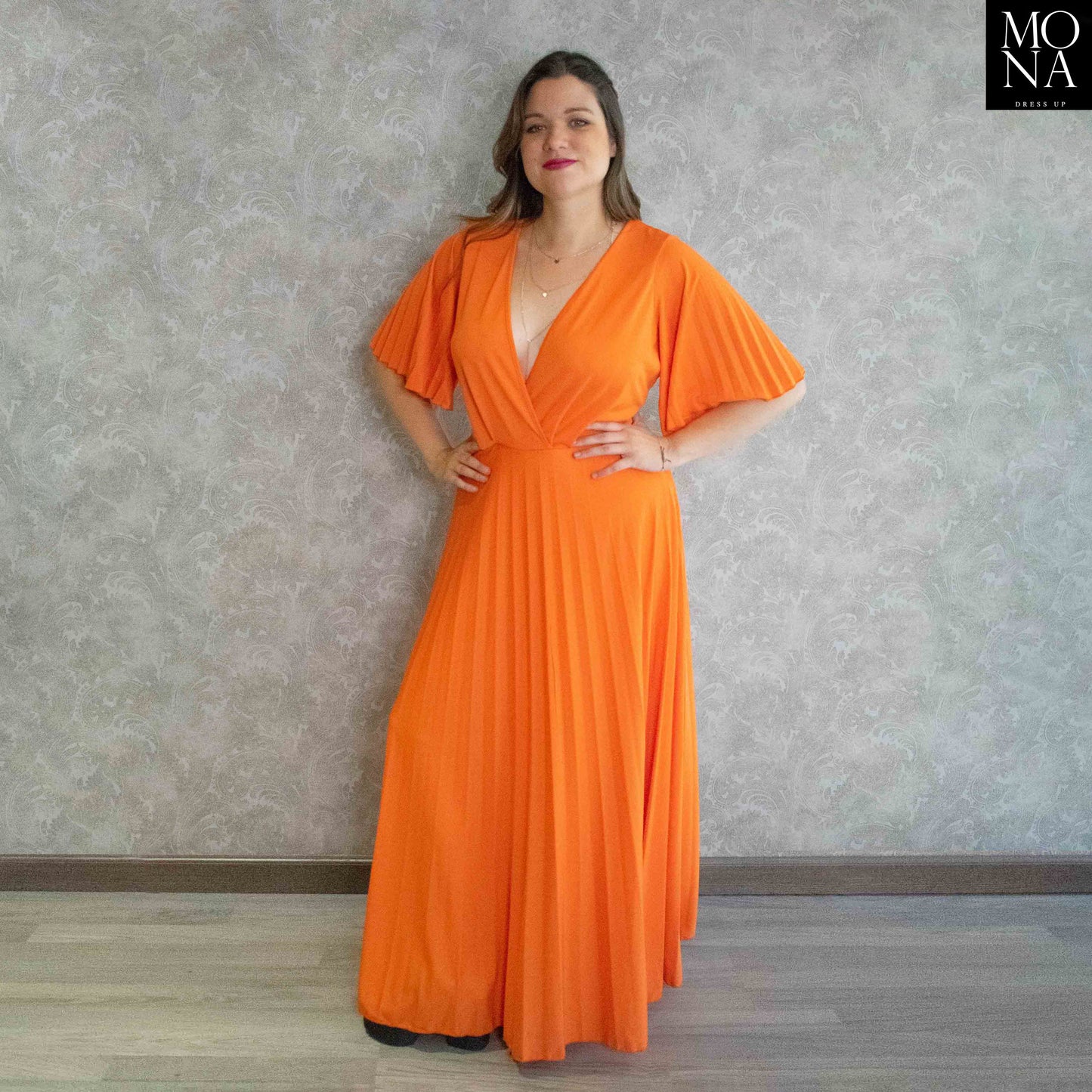 VESTIDO LARGO ISADORA NARANJO