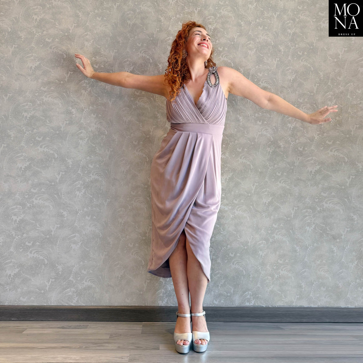 Vestido midi Verona lila