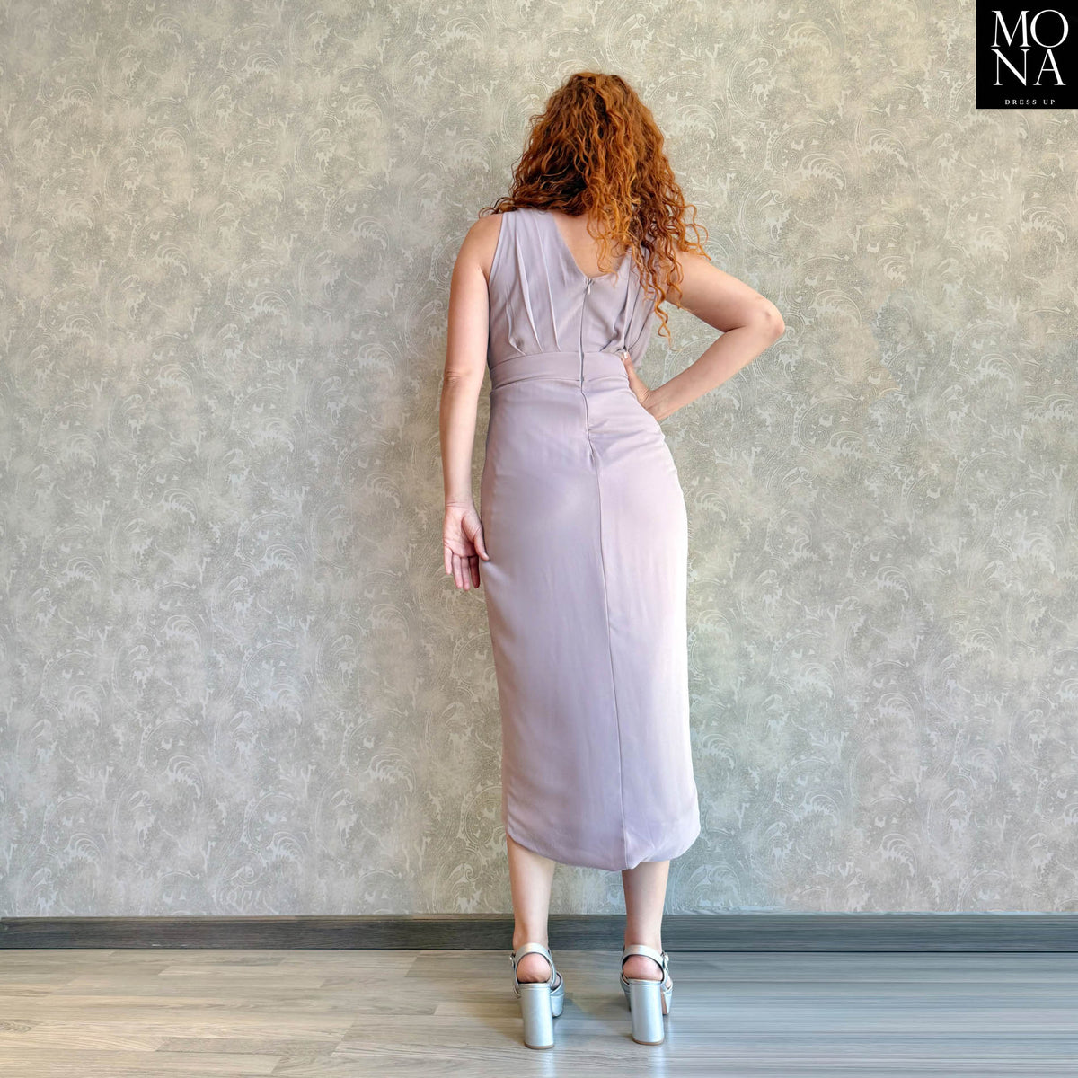 Vestido midi Verona lila, foto 2 de 4