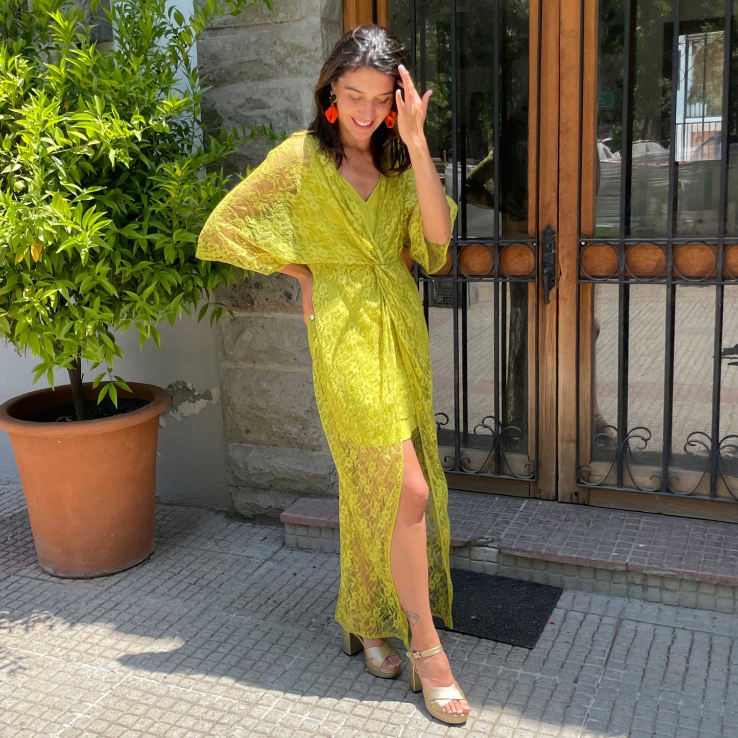 VESTIDO LARGO PASCAL VERDE LIMA