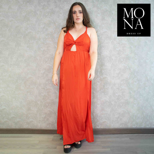 VESTIDO LARGO NATALIA ROJO