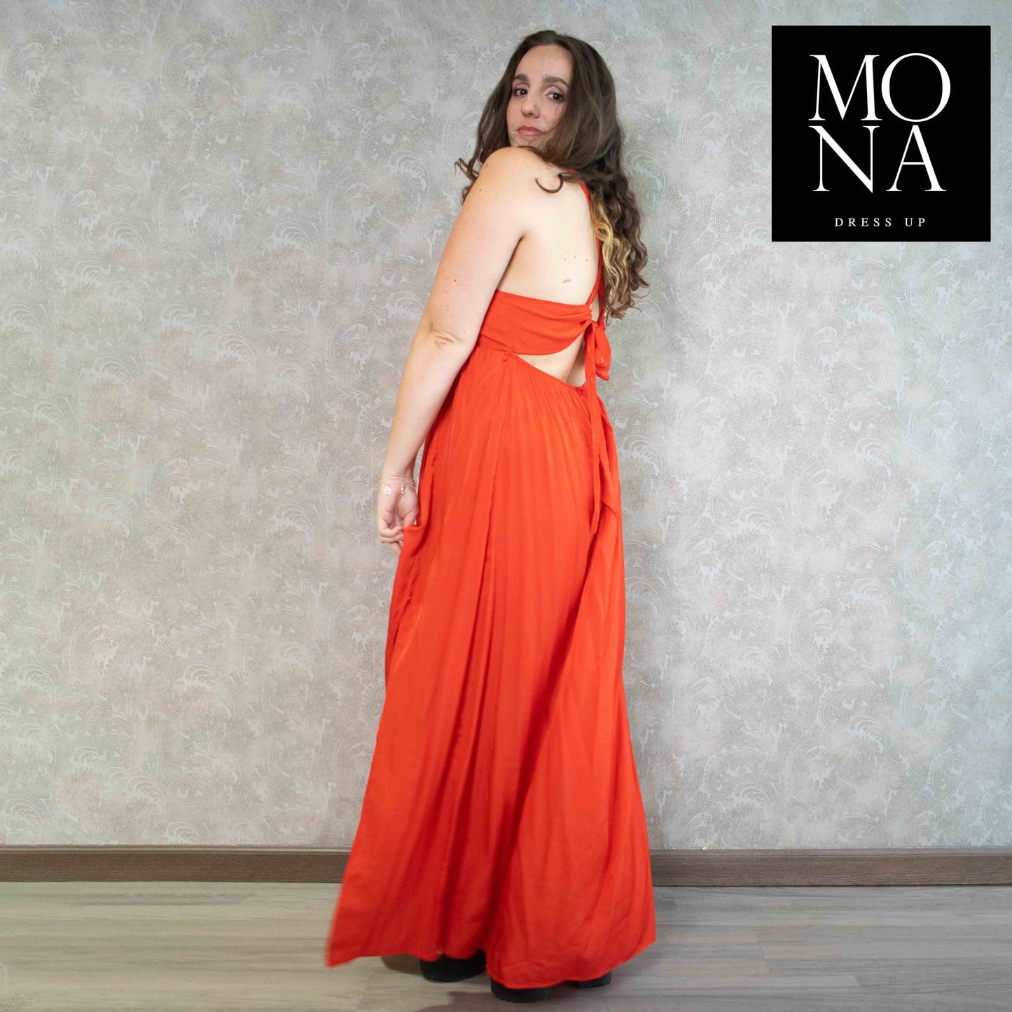 VESTIDO LARGO NATALIA ROJO