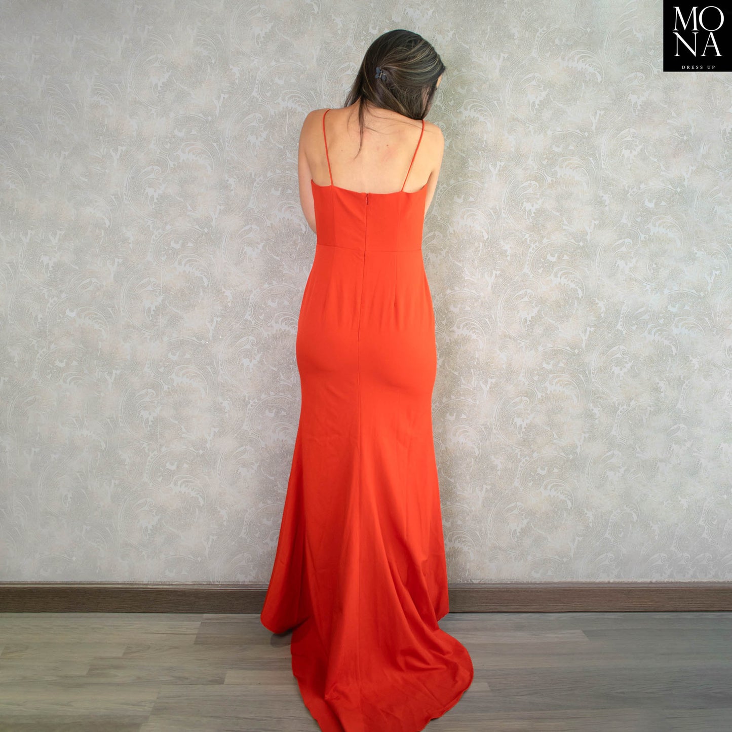 VESTIDO LARGO SELENA ROJO.