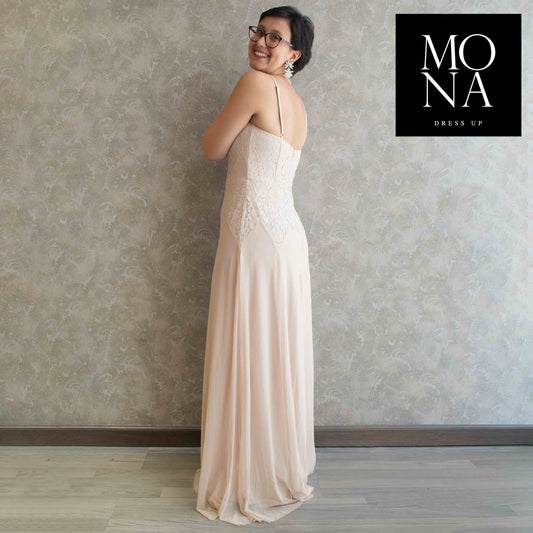 VESTIDO LARGO MARIA CREMA