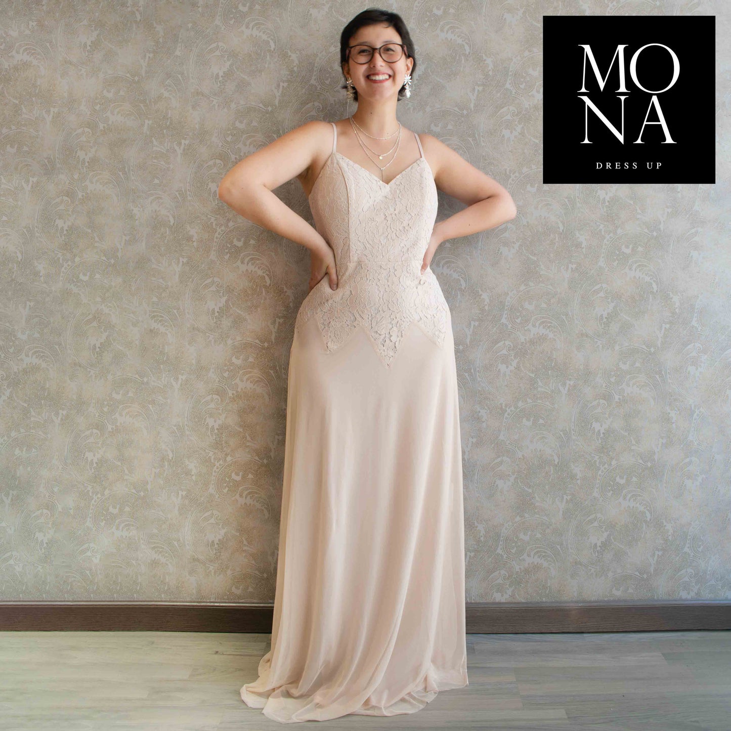 VESTIDO LARGO MARIA CREMA