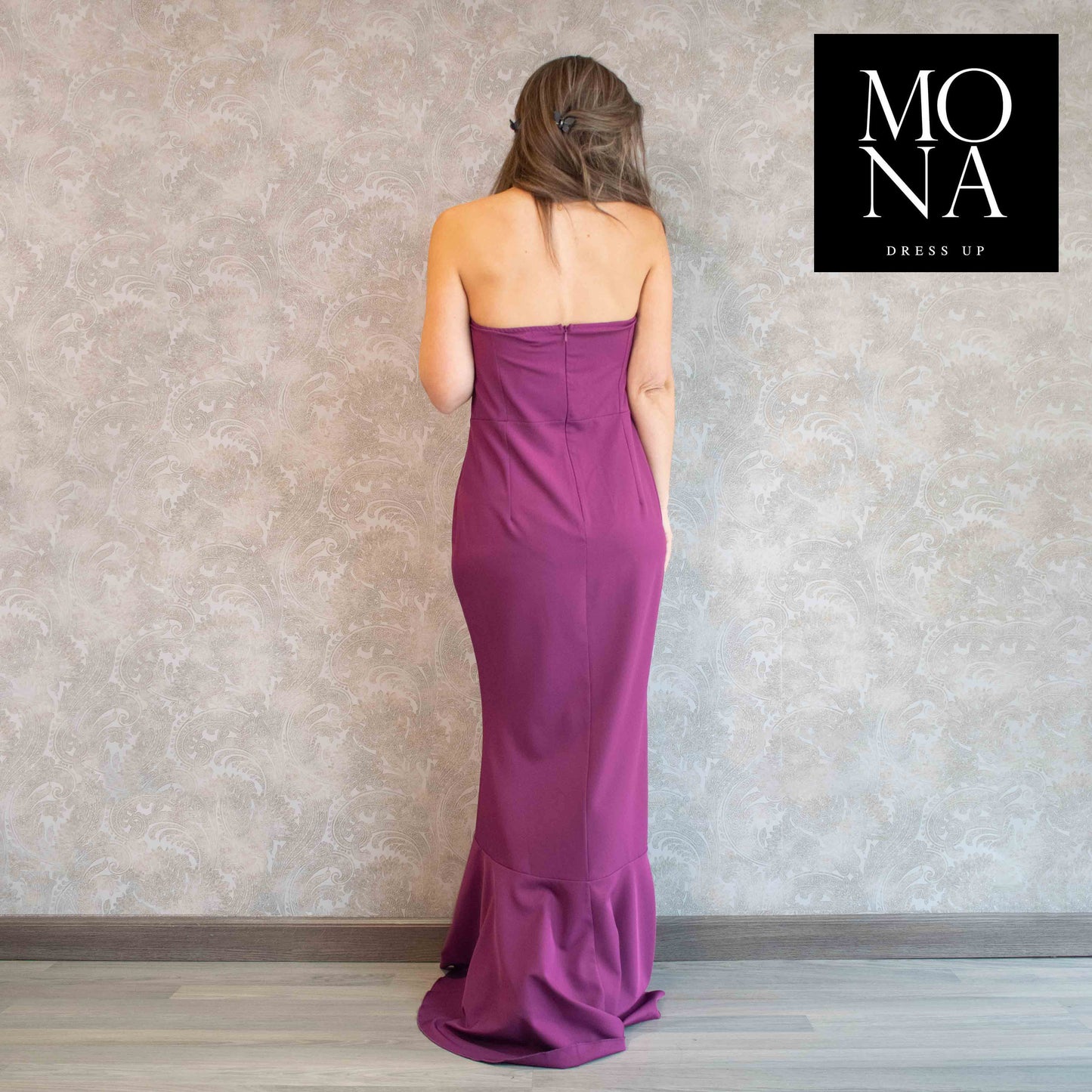 VESTIDO LARGO GERMAINE PÚRPURA