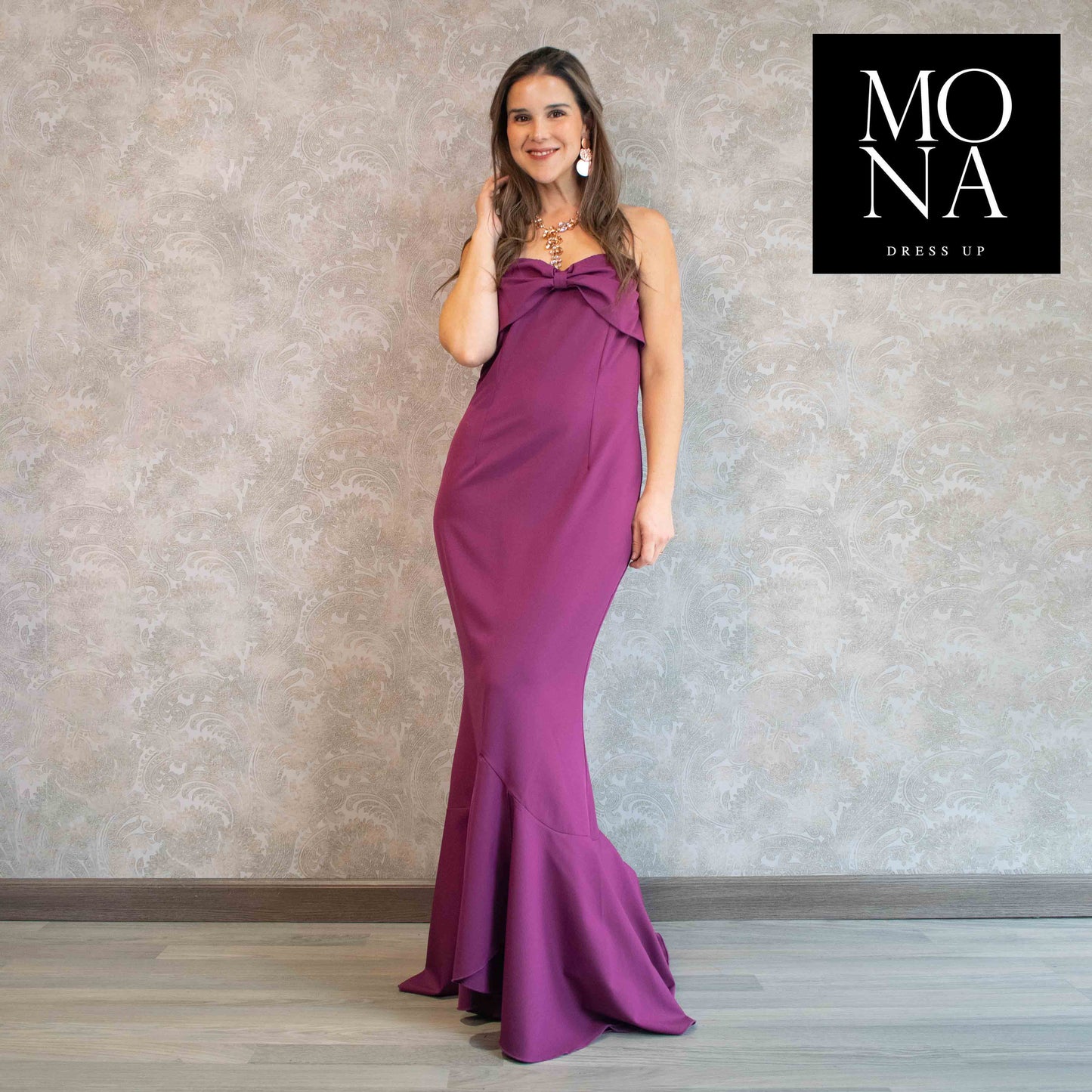 VESTIDO LARGO GERMAINE PÚRPURA