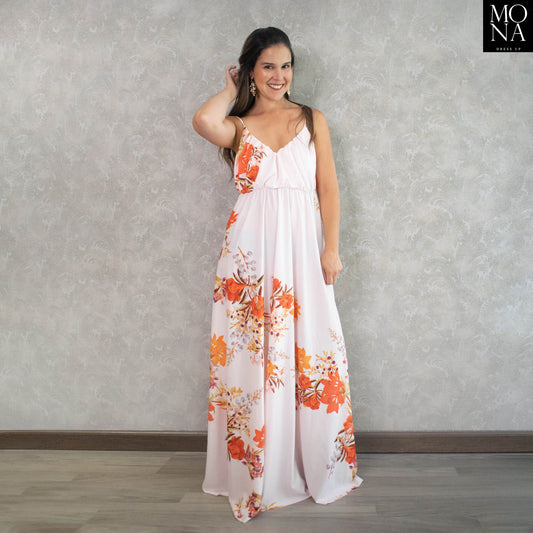 VESTIDO LARGO VALERIA FLORES