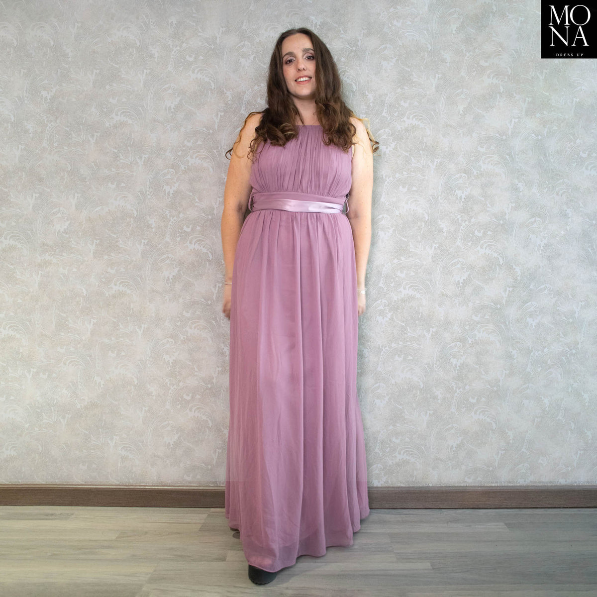 Vestido largo Florencia malva, foto 4 de 5