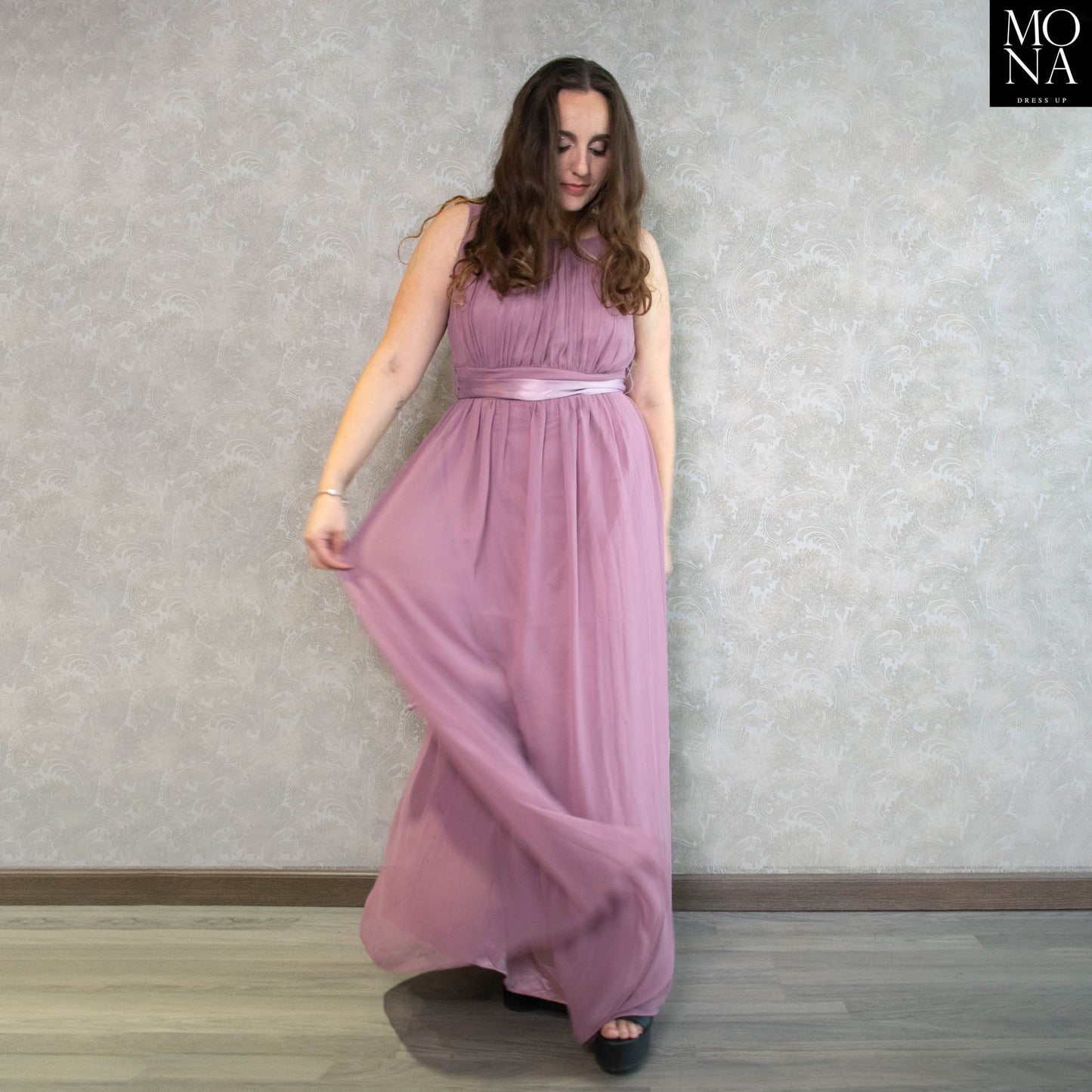 VESTIDO LARGO FLORENCIA MALVA