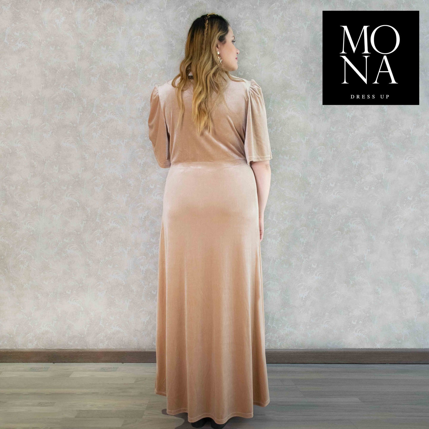 VESTIDO LARGO ORNELLA BEIGE