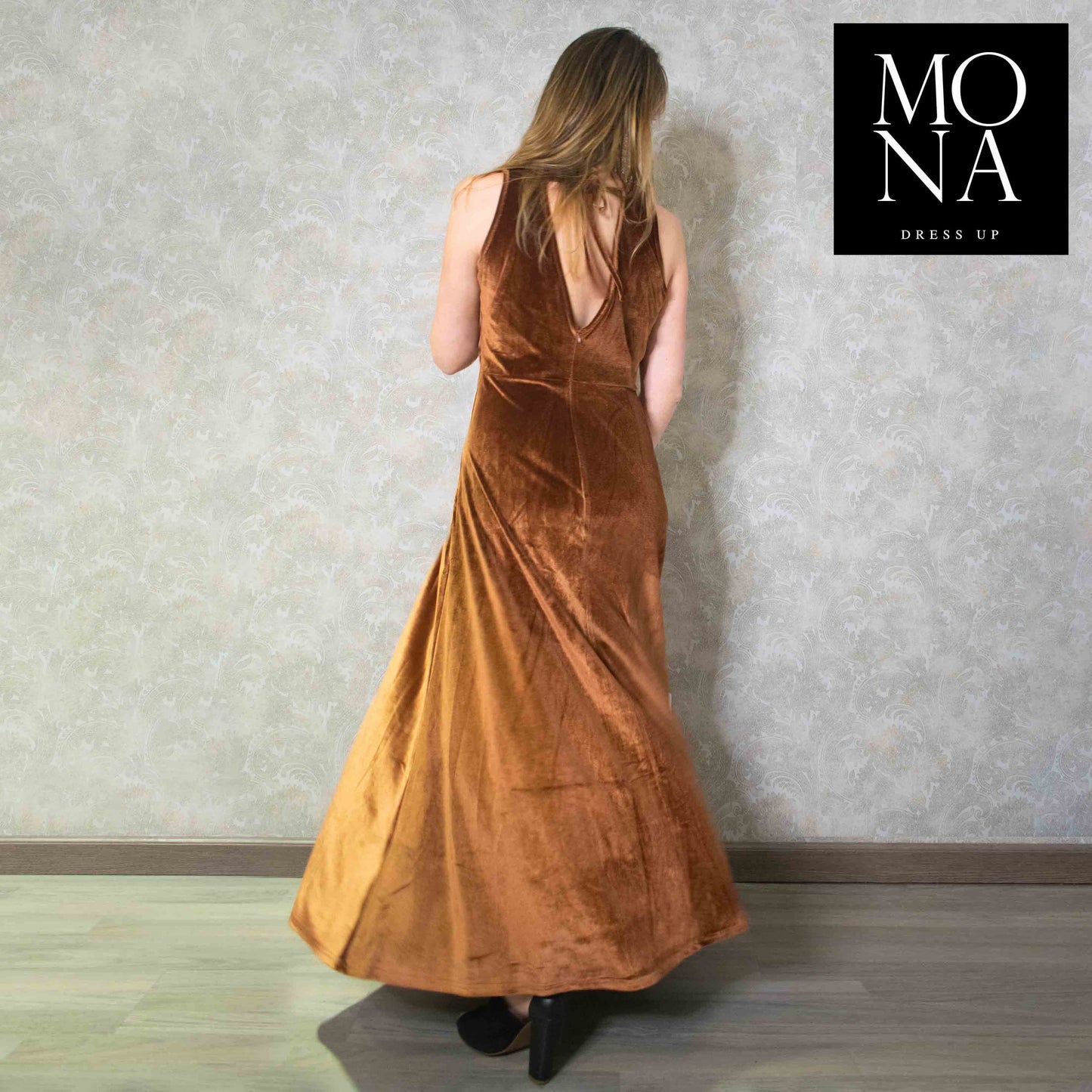 VESTIDO LARGO MATILDE CAFÉ