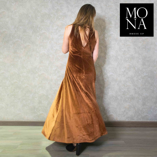 VESTIDO LARGO MATILDE CAFÉ