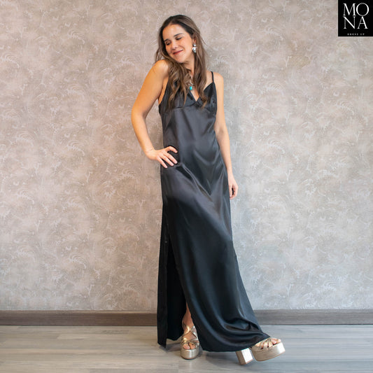 VESTIDO LARGO MARISU NEGRO