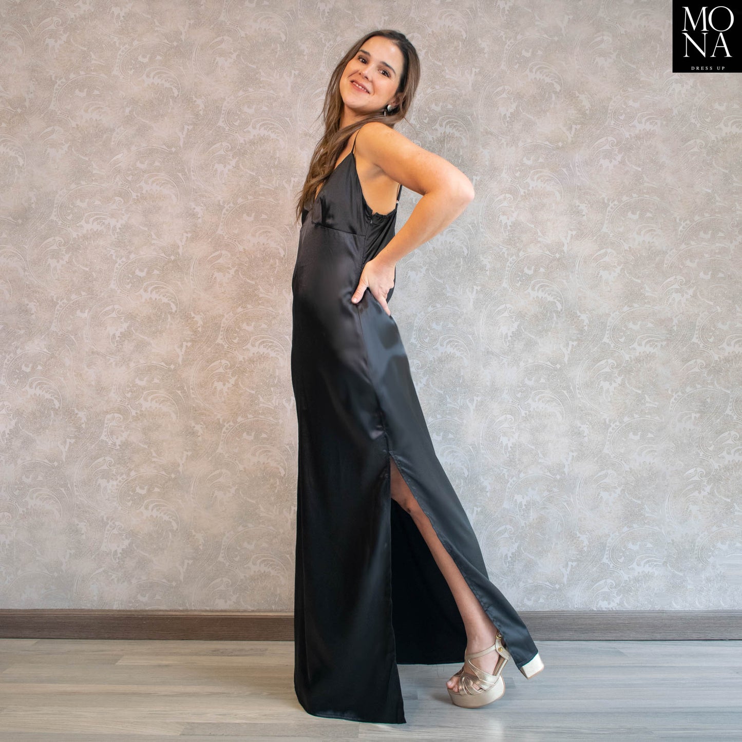 VESTIDO LARGO MARISU NEGRO