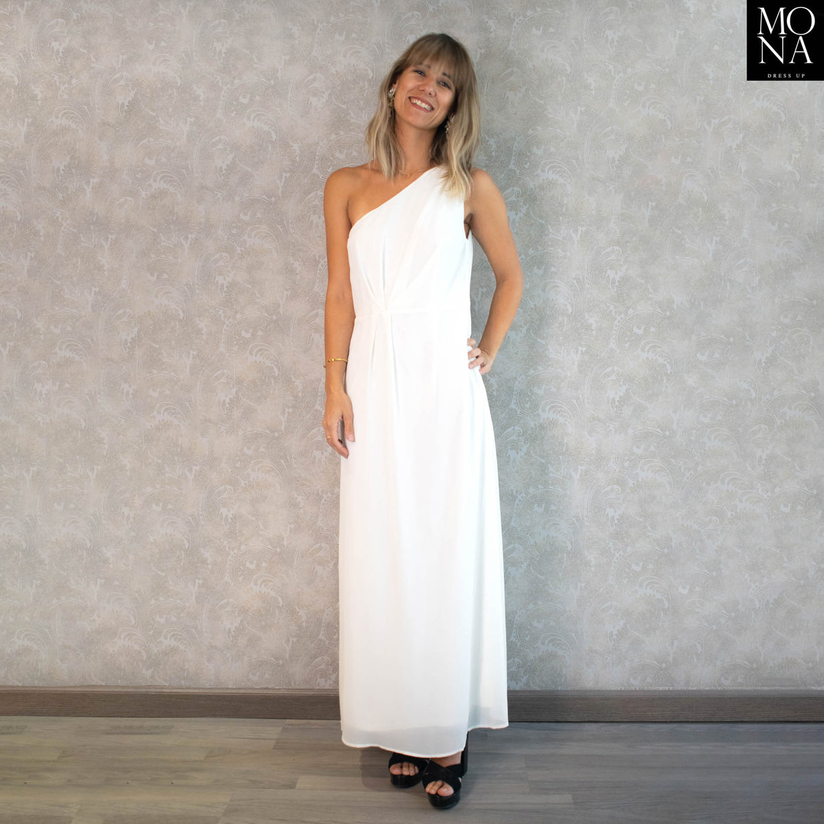 Vestido largo Lucia blanco, foto 2 de 8