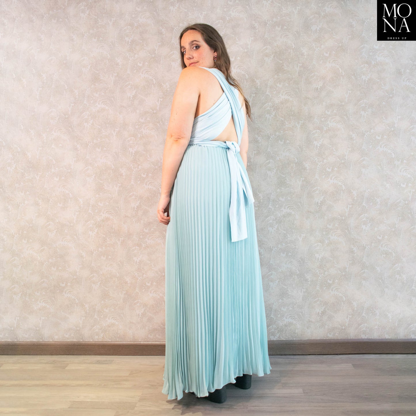 VESTIDO LARGO DALILA CELESTE