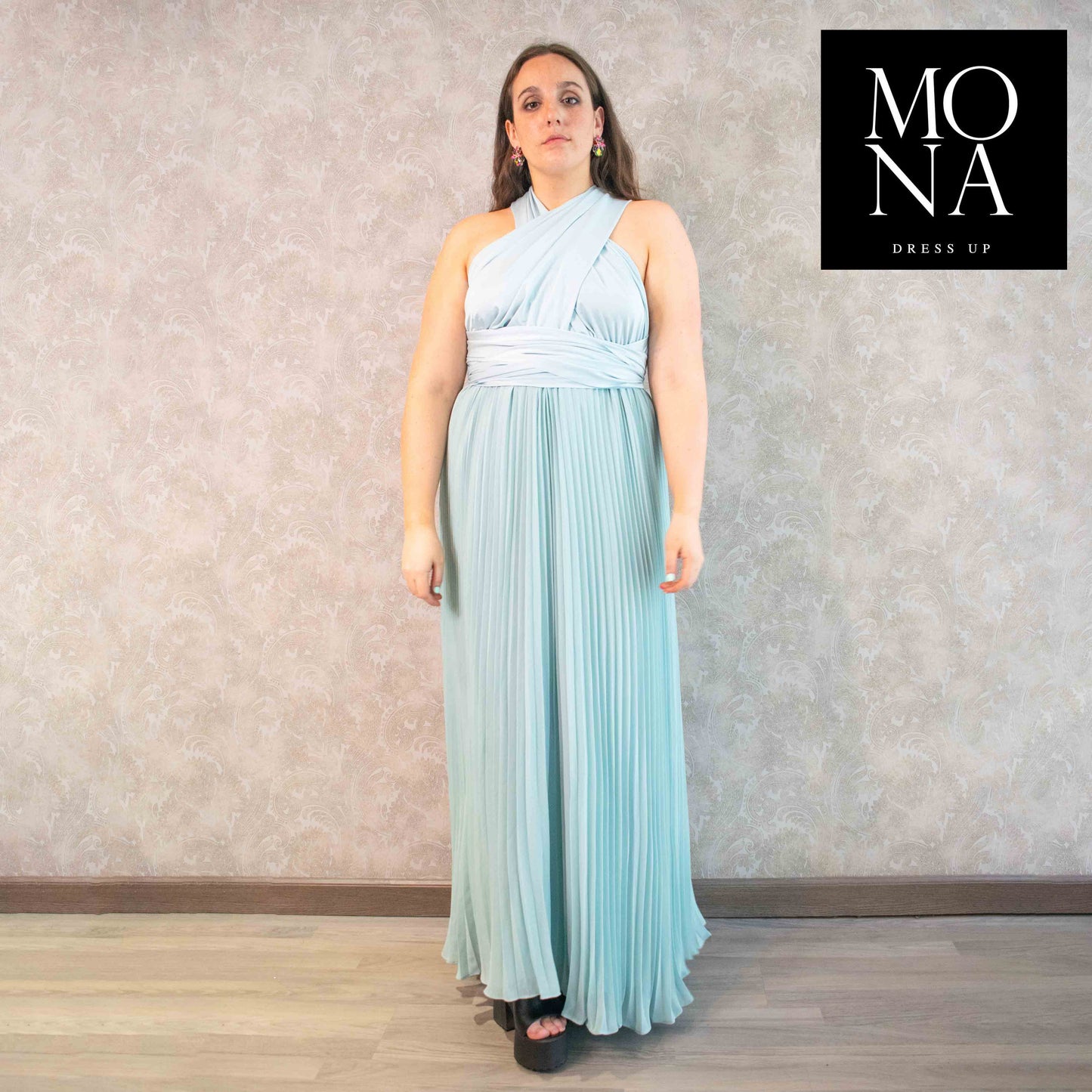 VESTIDO LARGO DALILA CELESTE