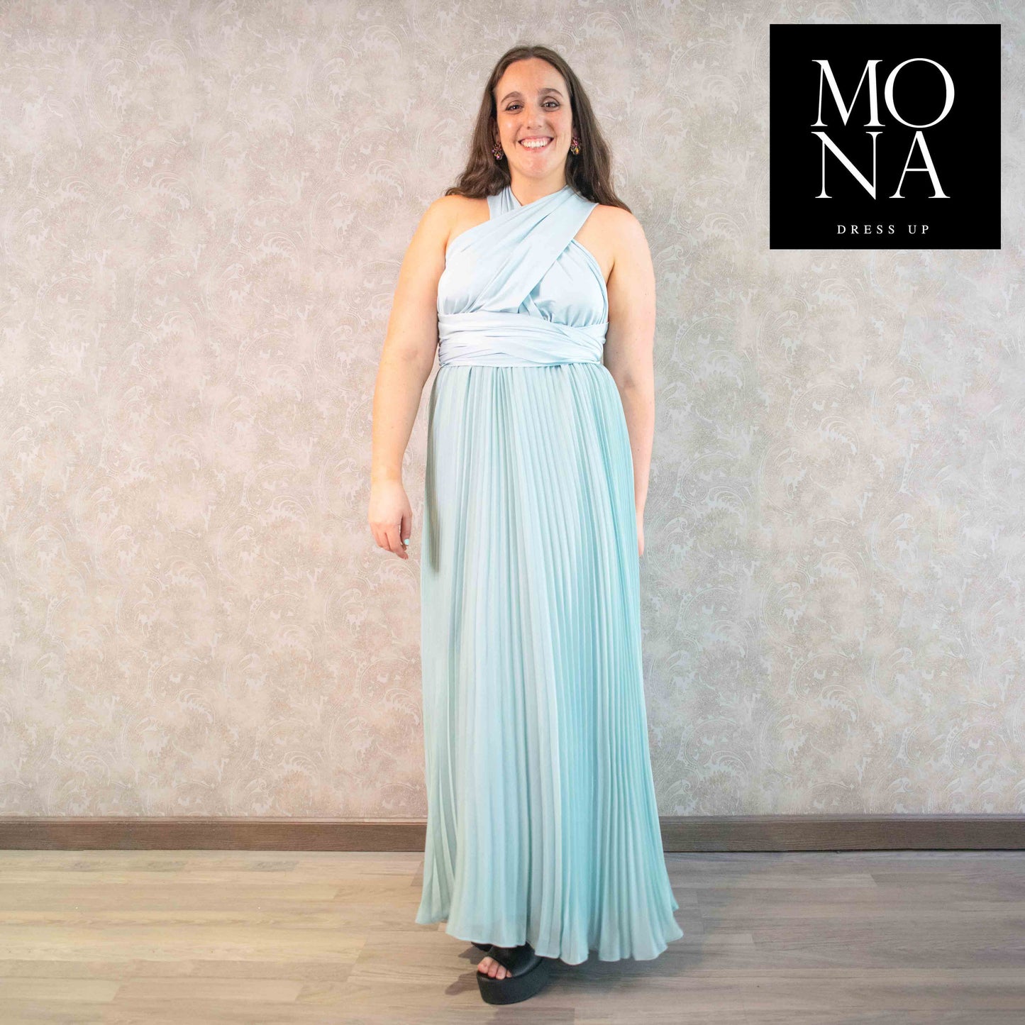 VESTIDO LARGO DALILA CELESTE