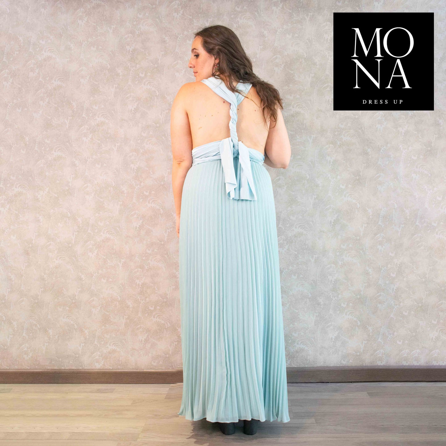 VESTIDO LARGO DALILA CELESTE