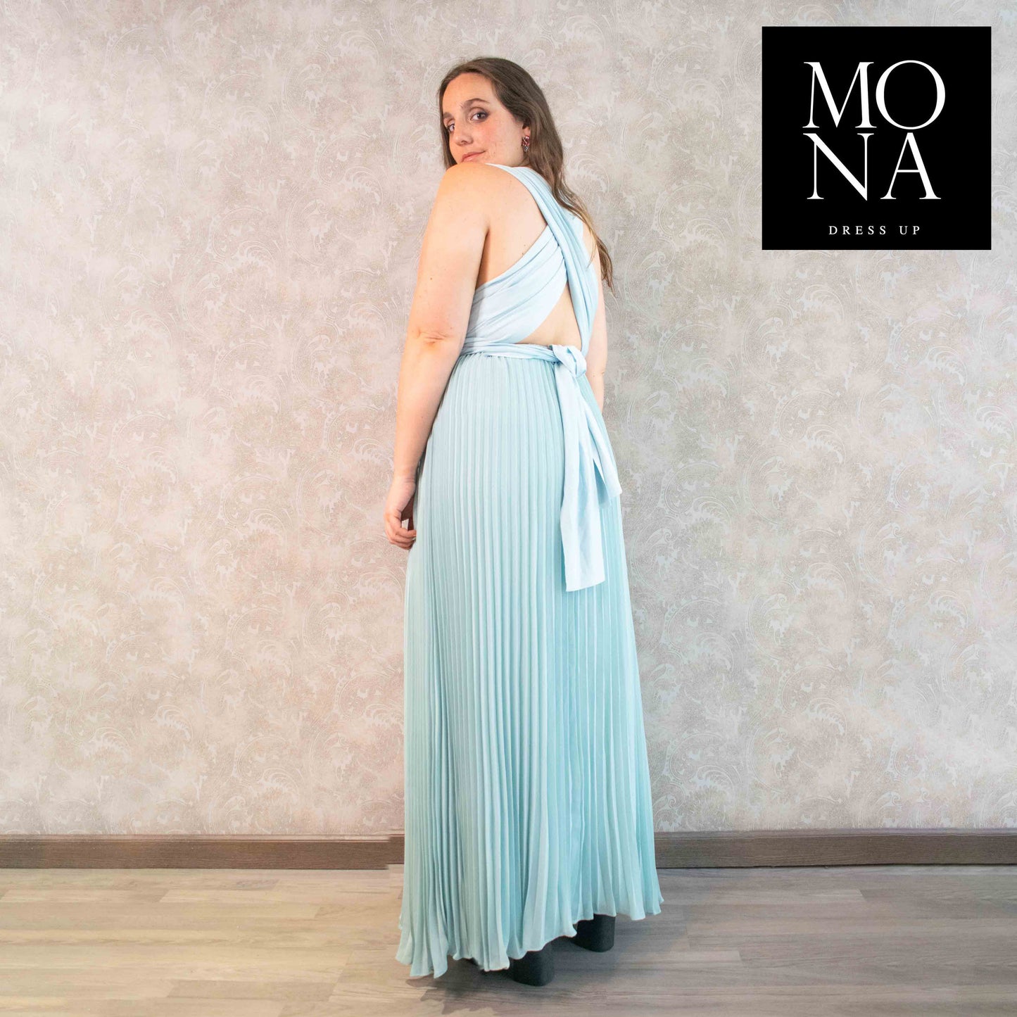 VESTIDO LARGO DALILA CELESTE