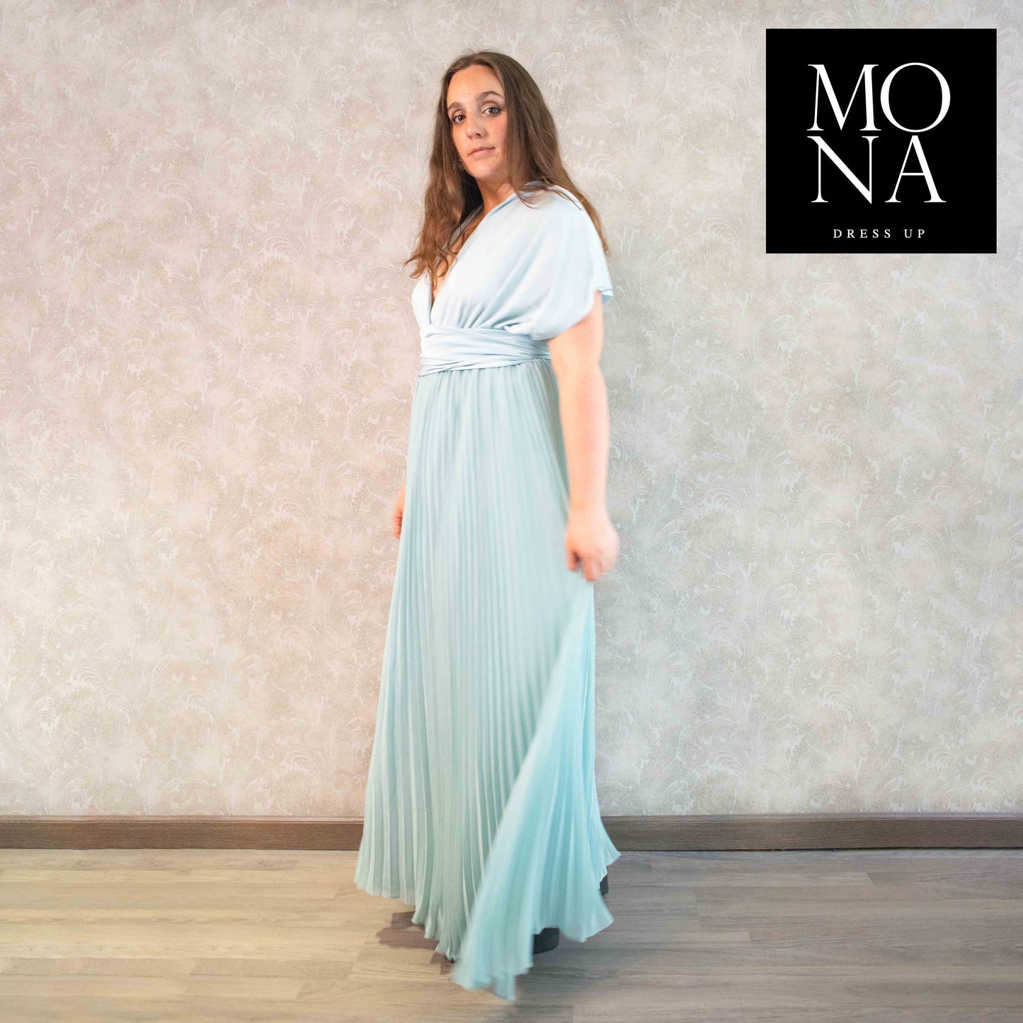 VESTIDO LARGO DALILA CELESTE