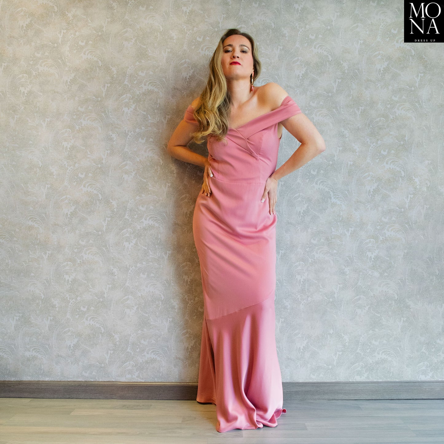 VESTIDO LARGO BIANCA ROSA