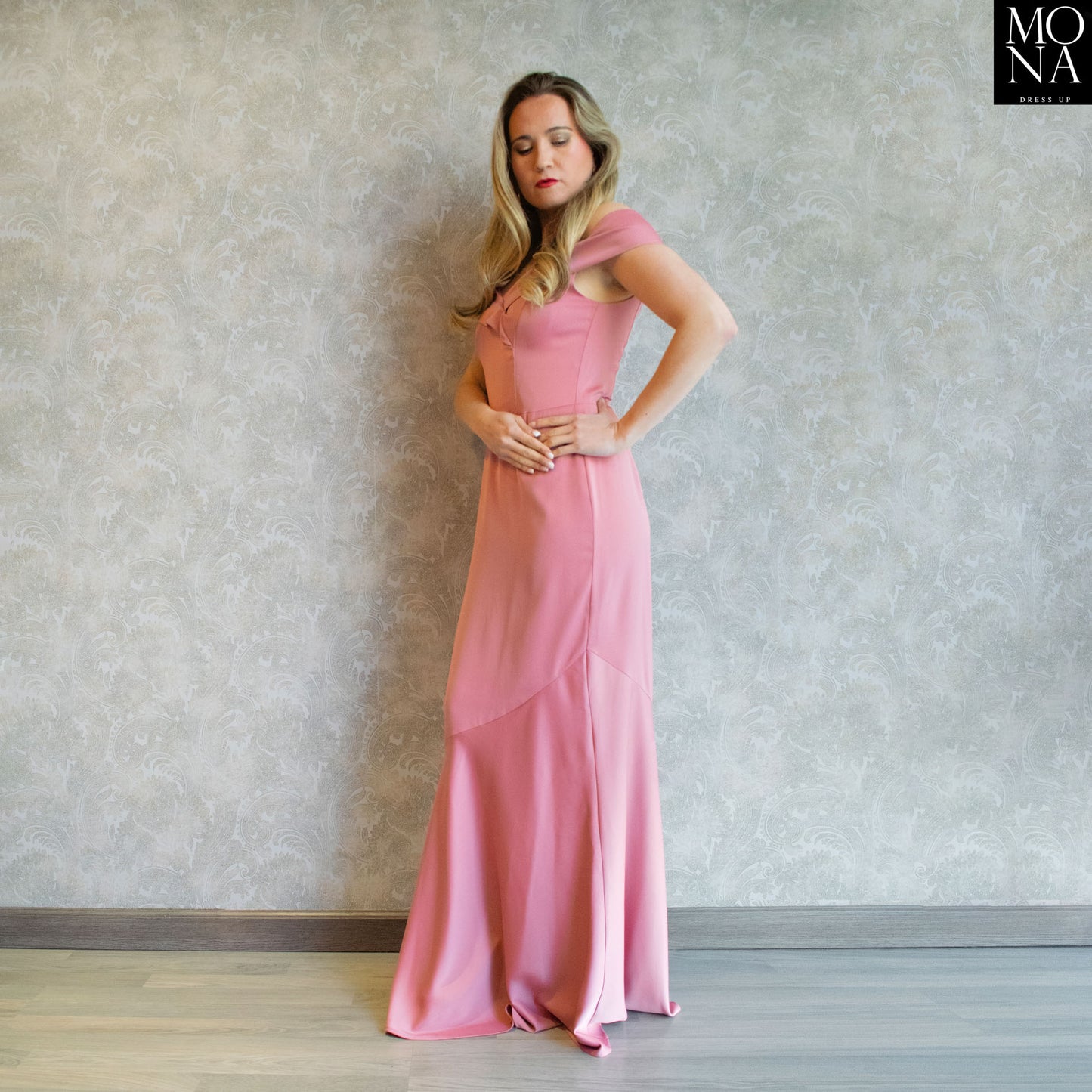 VESTIDO LARGO BIANCA ROSA