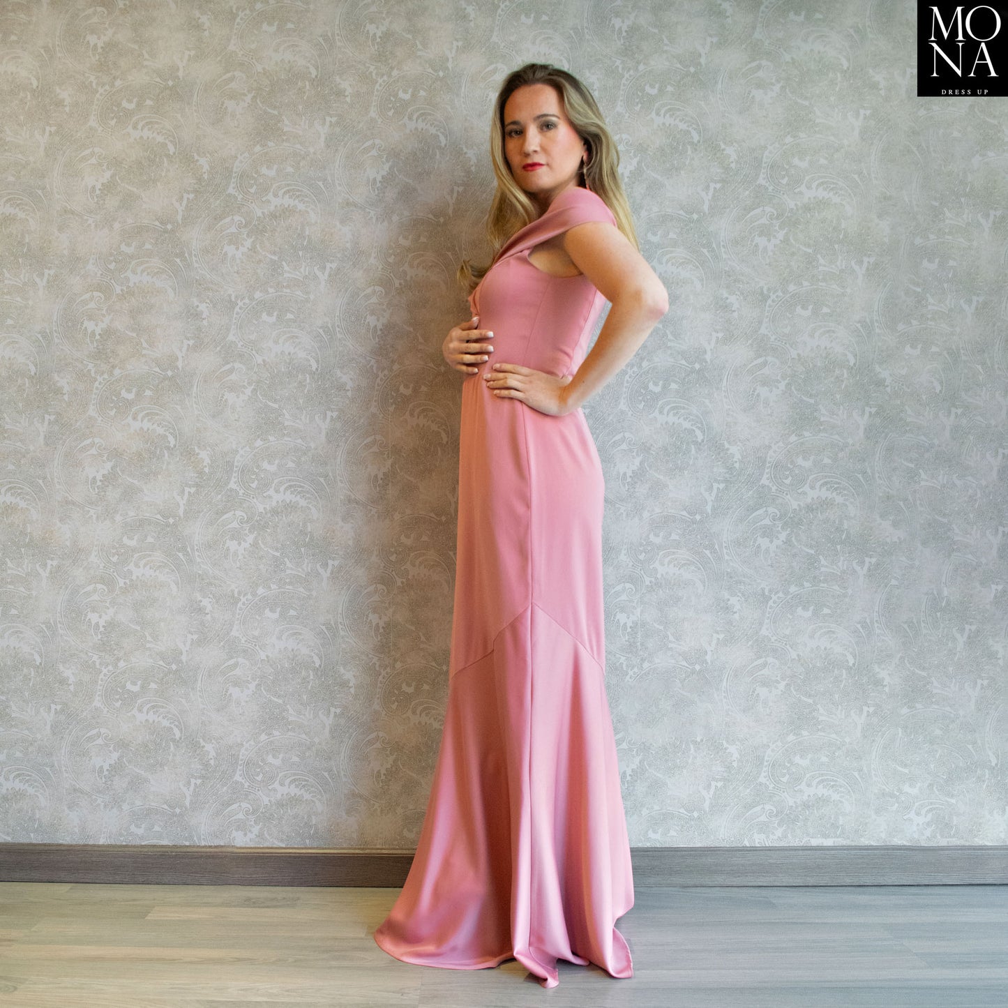 VESTIDO LARGO BIANCA ROSA